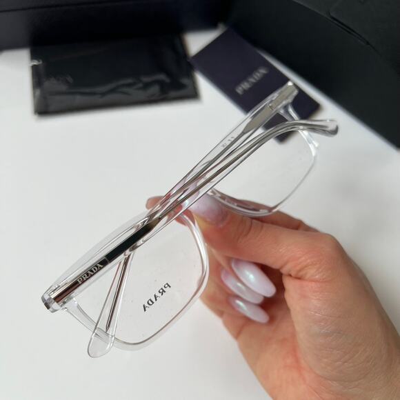 NEW Prada PR14WVF Frames in Crystal Transparent - Picture 6 of 11